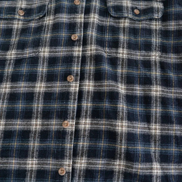 Vintage Field And Stream Outfitter Navy And Blue Checker Pattern Button Up Shirt - Picture 7 of 12